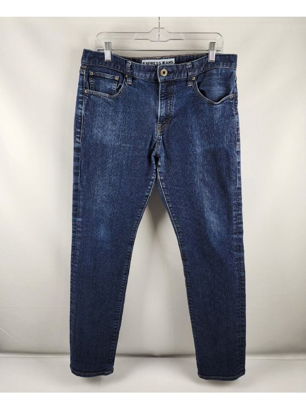 Express Jeans Mens 33x30 Blue Rocco Slim Fit Straight Leg Denim